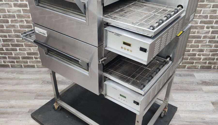 2016 Lincoln Impinger Double Stack Natural Gas 18″ Fast Bake Conveyor Pizza Ovens